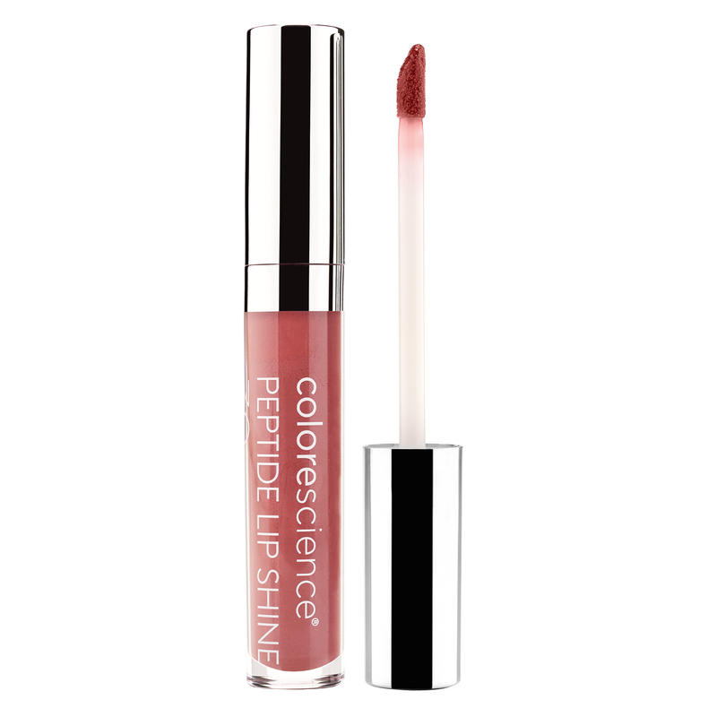 Peptide Lip Shine SPF 30 coral swatch || coral