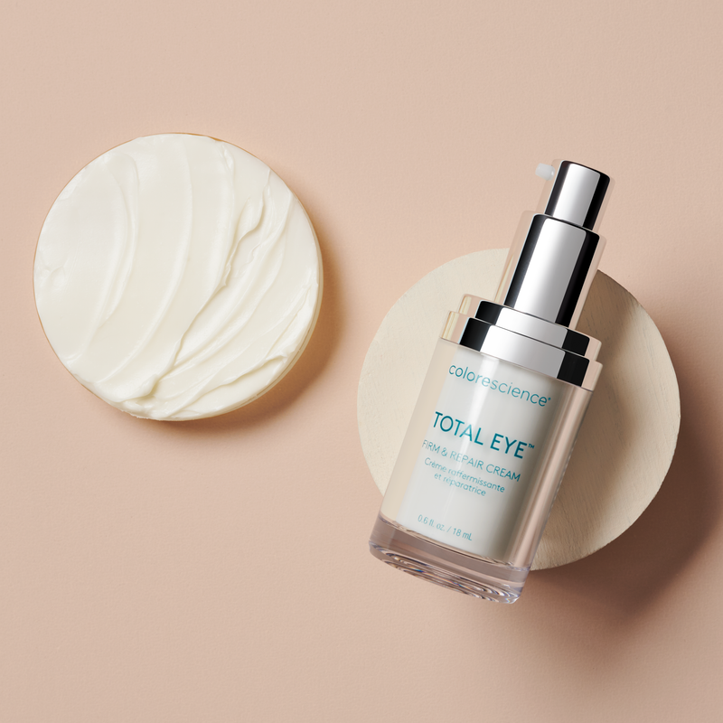 Total Eye cream with cap off  with swatch || all