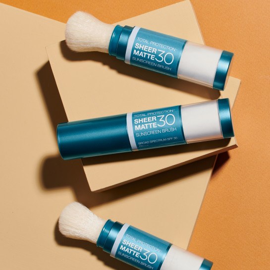 three Sunforgettable® Total Protection™ Sheer Matte SPF 30 Sunscreen Brushes || all